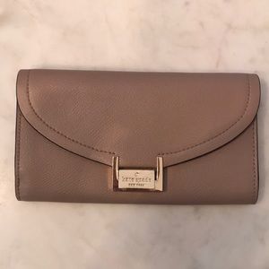 Kate Spade tan long wallet